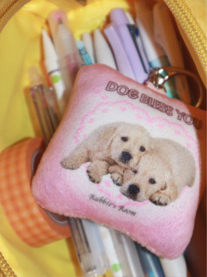 Puppy pillow key chain