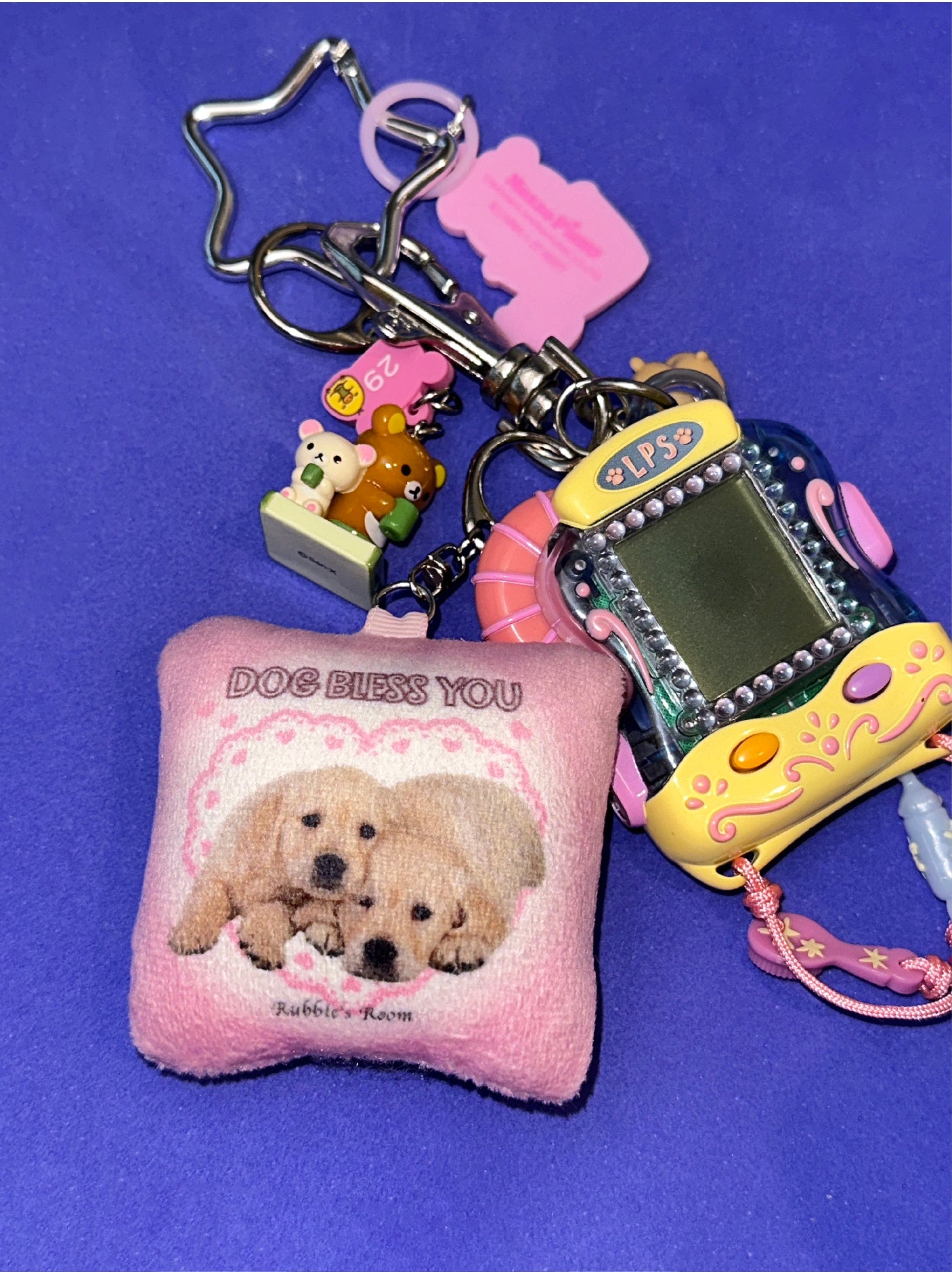 Puppy pillow key chain