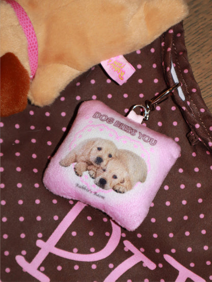 Puppy pillow key chain